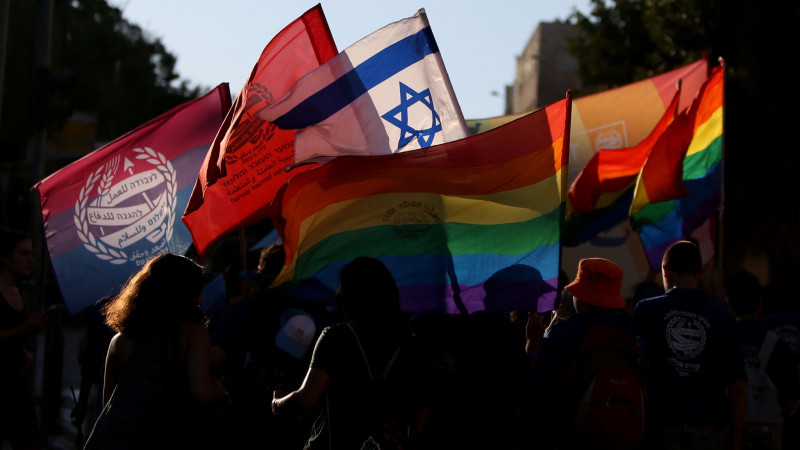 Protest against homophobes of Israeli parliament