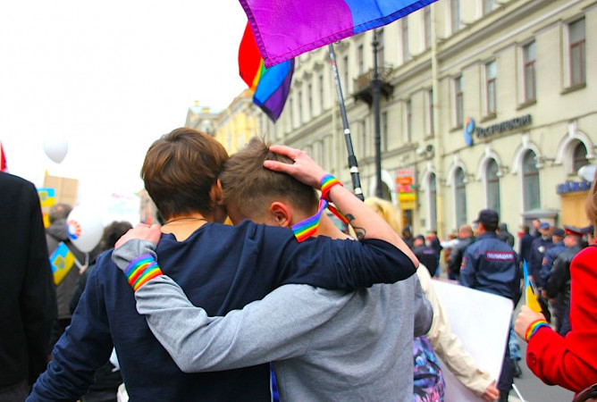 Police disrupted LGBTQ+ event in Moscow