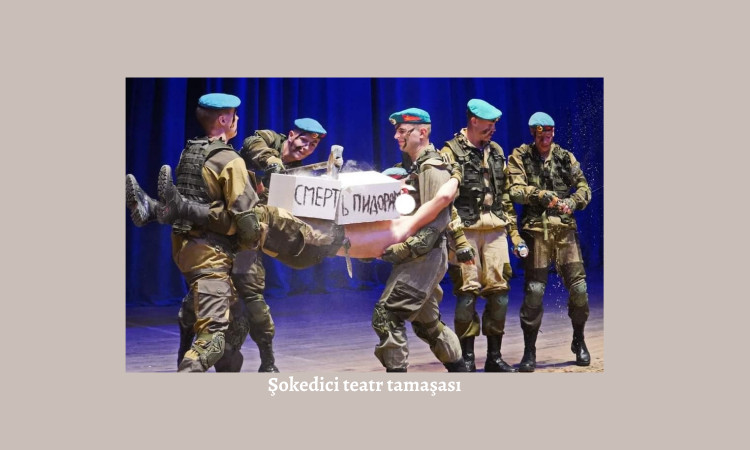 Ahocking theatre performance by Russian troops